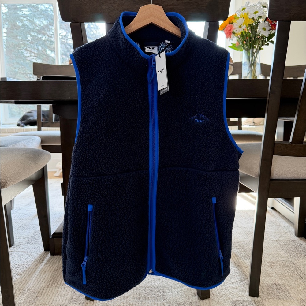 TNA Dark Navy Polar Fleece Vest